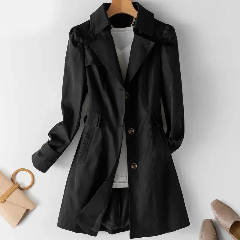 Classic Trench Coat: Effortless Everyday Elegance — Schwarz