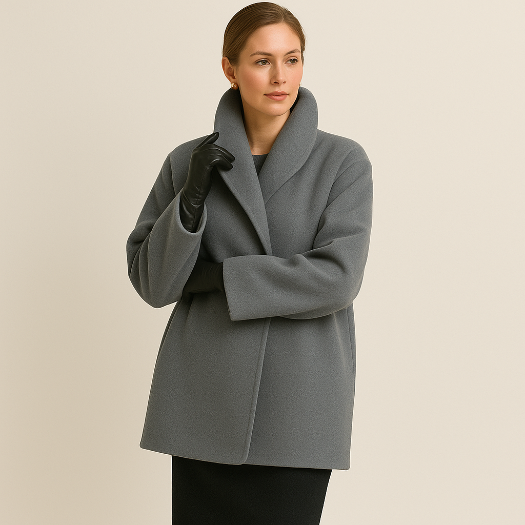 Classic Longline Trench Coat with Warm Lining — Gris